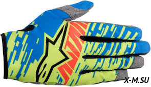 Перчатки YOUTH RACER BRAAP GL BLUE RED LIME Перчатки YOUTH RACER BRAAP GL BLUE RED LIME
