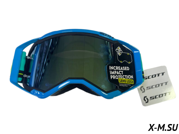 Очки мотокросс SCOTT XD3-41 коробка цв. оправы Сине-черный цв. стекла Желтый