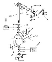 Поворотный кронштейн 2-Х ТАКТНОГО ПЛМ MERCURY 55 Серийный номер от 0G290585 до 0G589999